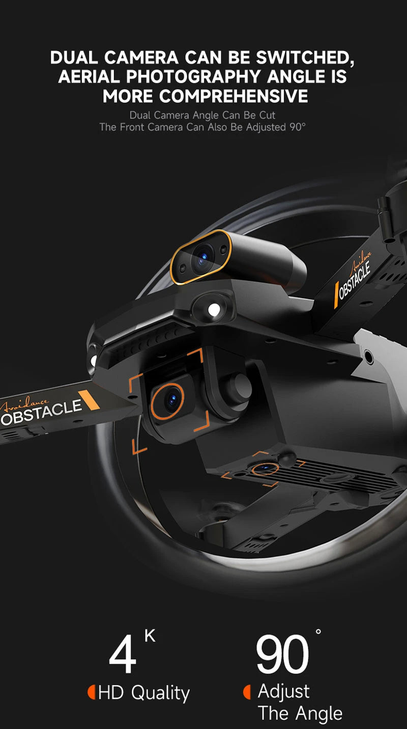 Drone S91 4K Profissional, Dupla Câmera, Quadcopter RC, Drone FPV 5G Wi-Fi, Longo Alcance, Controle Remoto