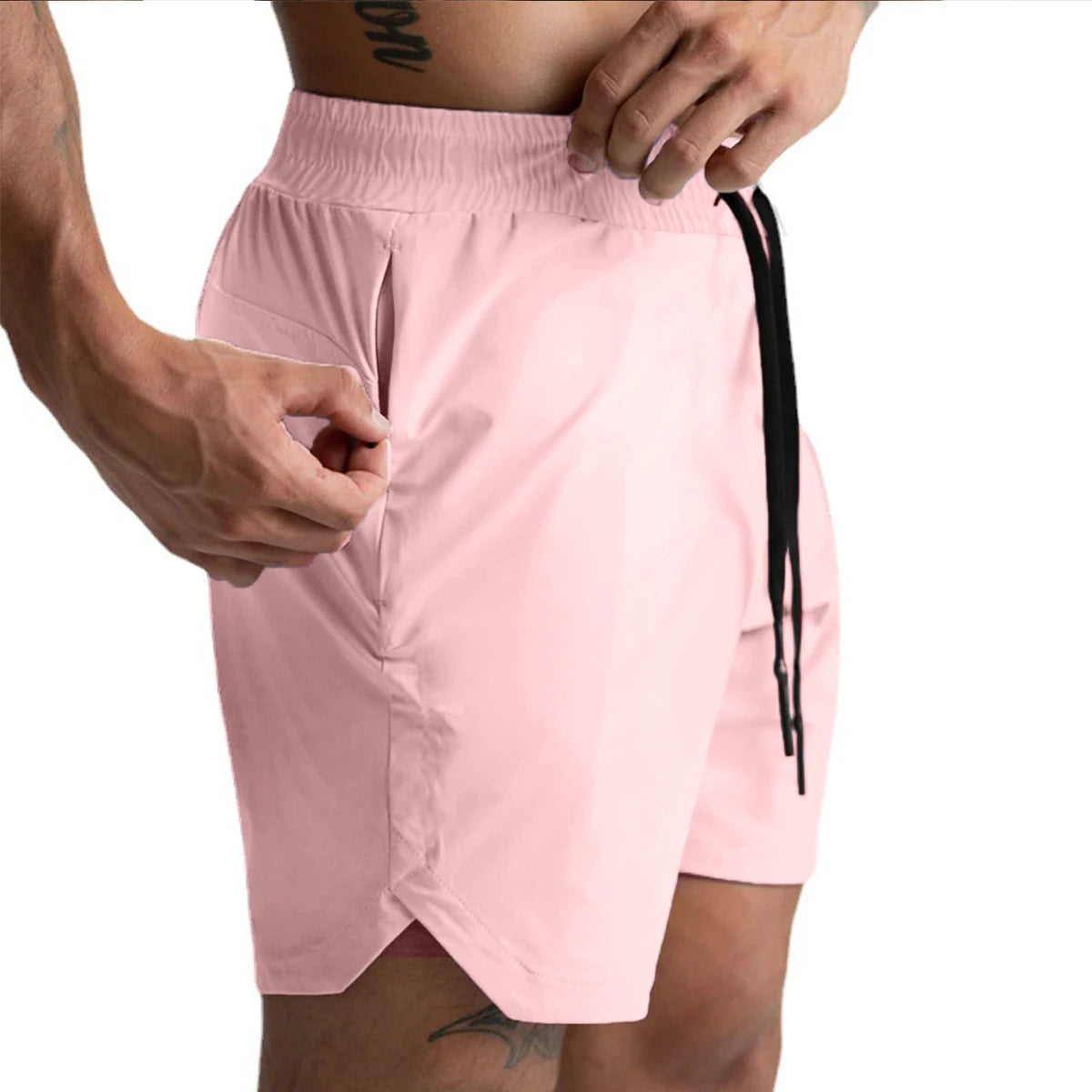 Shorts Masculino — Tecido Leve, Secagem Rápida, Cor Sólida | Ideal para Corrida, Treino e Uso Casual | Modelo Americano Confortável