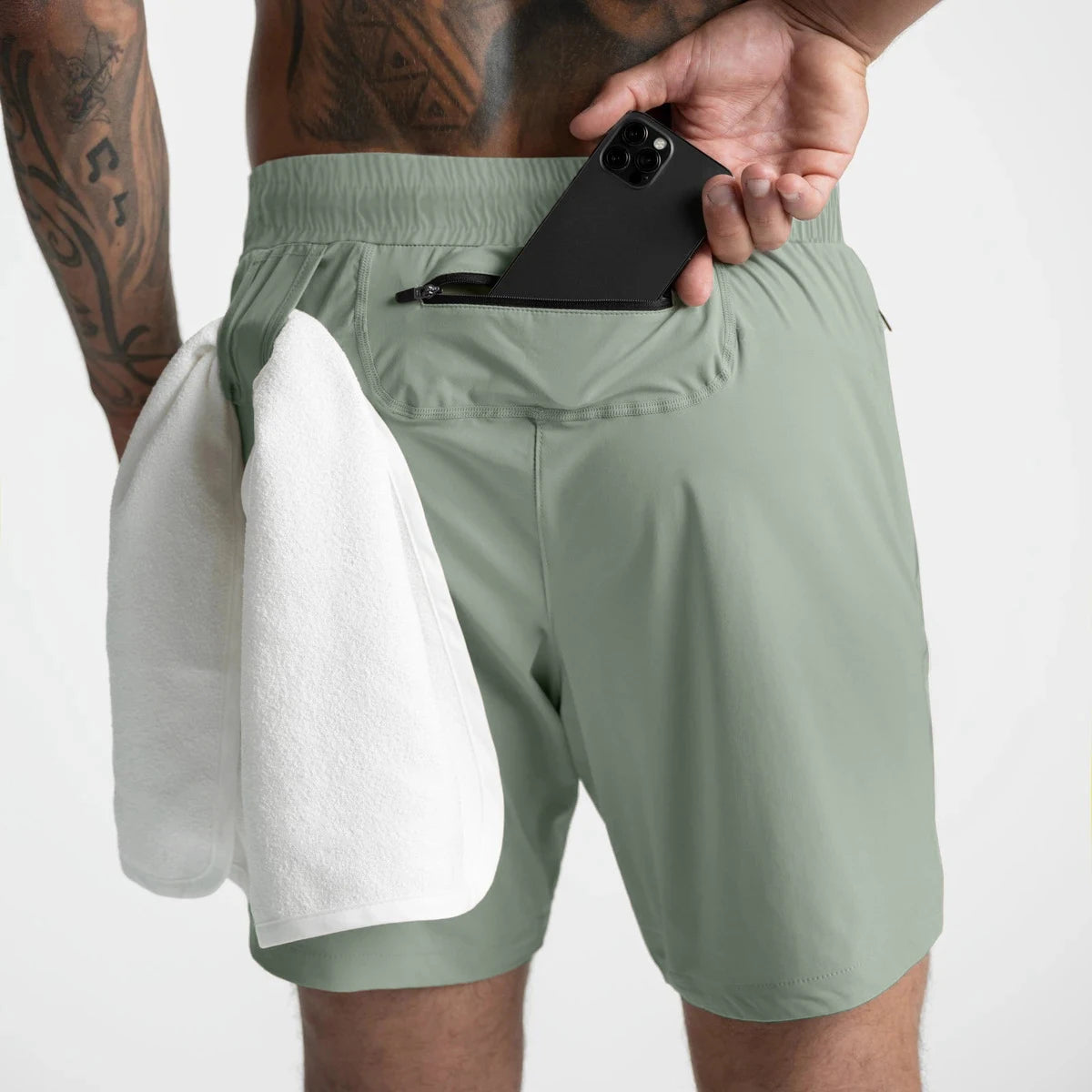 Shorts Masculino — Tecido Leve, Secagem Rápida, Cor Sólida | Ideal para Corrida, Treino e Uso Casual | Modelo Americano Confortável