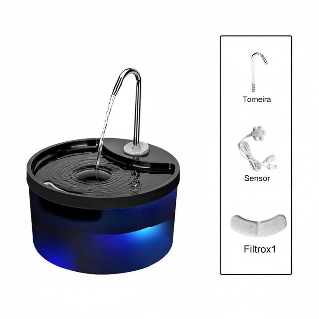Fonte de Água para Gatos 3,2 L – Bebedouro Automático com Filtro, Dispenser para Pets, Bomba de Água Ultra Silenciosa