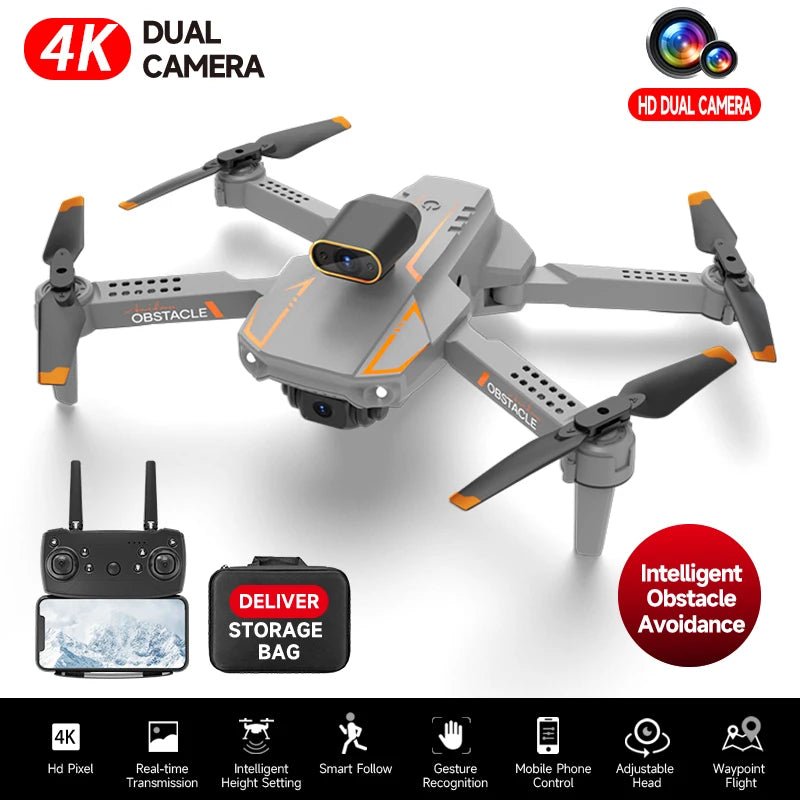 Drone S91 4K Profissional, Dupla Câmera, Quadcopter RC, Drone FPV 5G Wi-Fi, Longo Alcance, Controle Remoto