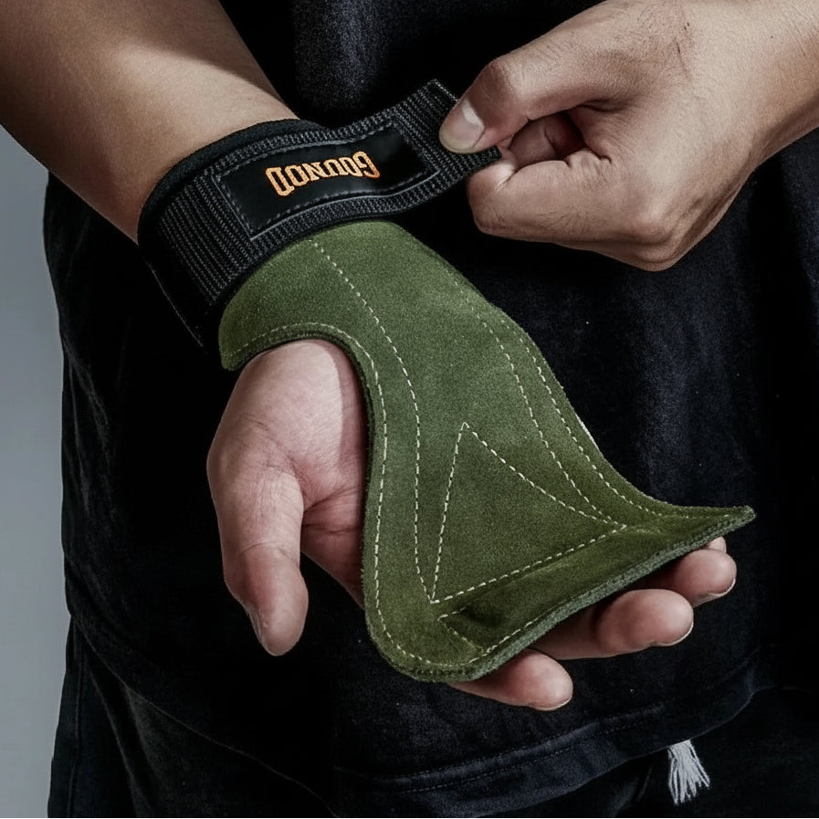 Luvas de Academia com Grip Antiderrapante Straps de Pulso e Protetor de Palma para Musculação Suporte para Levantamento de Peso, Deadlift e Barra Fixa Luvas Fitness em Couro