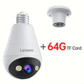 Câmera de Segurança Lenovo 3MP WiFi Tipo Lâmpada E27 – Visão Noturna Colorida, Intercom de Voz Bidirecional e Conectividade Smart Home Sem Fio